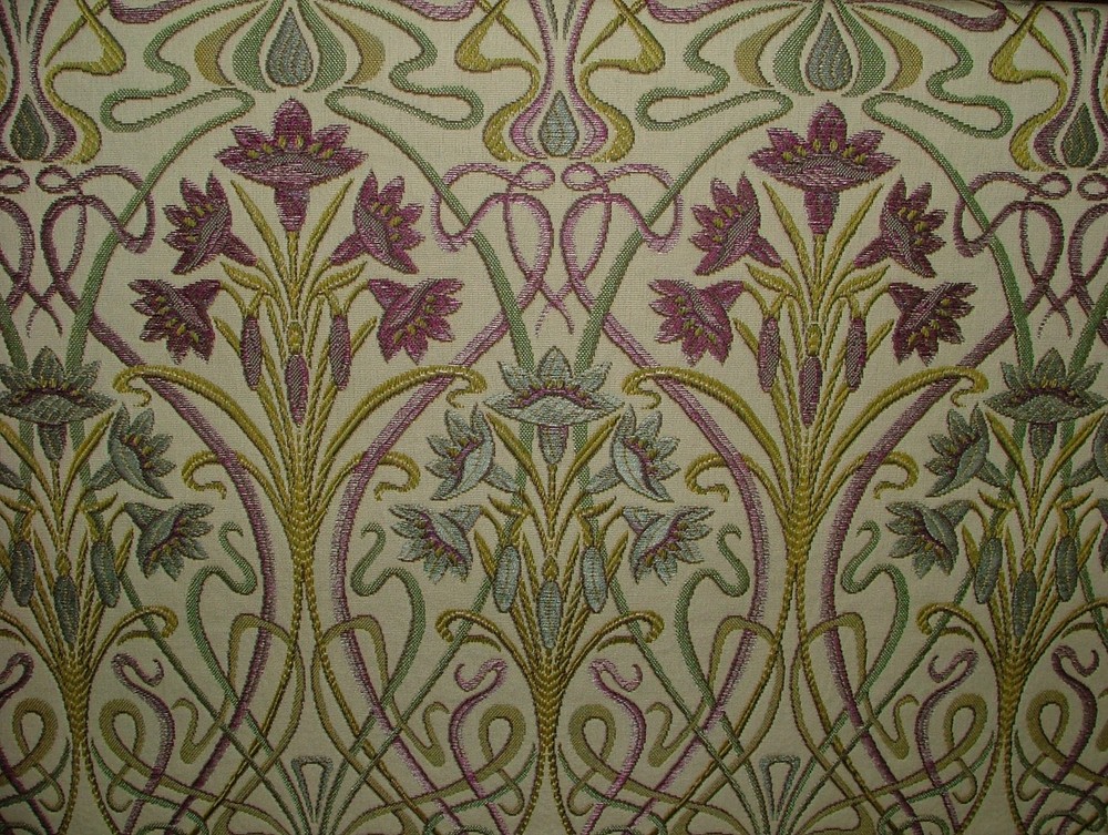 Art Nouveau Jacquard Fabric 1.9 Metres Tiffany Mulberry Curtain Upholstery