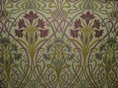 Art Nouveau Jacquard Fabric 1.9 Metres Tiffany Mulberry Curtain Upholstery