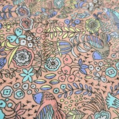 Joann Exclusive Bird Floral Flannel Fabric 44×32″ Peach Nature Boho Print Soft