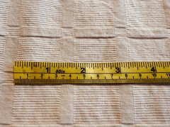 EUC 2pcs (4.8yd total X 54″) heavy cotton pink/peachy w/ “raised square” weave
