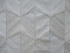 Schumacher’s HECETA Embroidery Geometric Global Blue Ivory 5.22 yds w/ Cutout