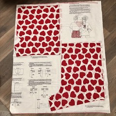 Vtg Cranston Glow In Dark Heart Boxer Cut Sew Panel Dalmatian Applique 90s Retro
