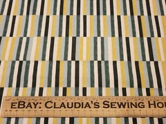 Geometrix BTY P&B Textiles Beige Gray Teal Citrine Striped Blocks