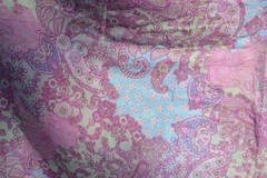 SIX yards of this pink floral paisley dress weight fabric 60″ wide