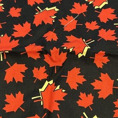 Canada Theme Maple Leaf Fabric 4 Pc Lot Quilting Crafts Sewing Cotton Prints