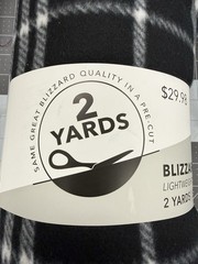Blizzard Fleece Black / White Plaid 2 yd 58″ Wide Roll Lightweight Fleece