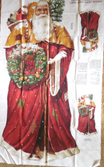 NEW Daisy Kingdom Cut & Sew Fabric Panel “Vintage Santa” Door Panel 60×35