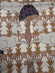 Unicorn Mushroom Toadstools Fairytale Magical Night RJR Fabric 18″ x 22″ x 2 Pcs