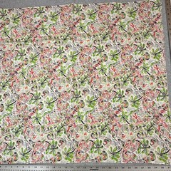 Vintage 40s 50s Novelty Print Fabric Tropical Island Palm Tree Tiki 31×28