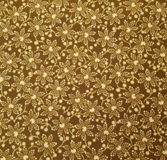 Virginian Manor BTY Fabri-Quilt Floral Brown Golden Tan