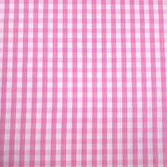 1/4″ PINK GINGHAM PRINT POLY COTTON FABRIC PINK WHITE CHECK 58″ BY THE YARD
