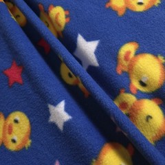 Baby Duck Star Fleece Fabric 58″ Wide Printed Fleece Yard Royal Blue