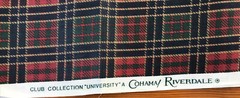 Vtg Cohama Riverdale Club Collection University Plaid Fabric 56.5” x 31.5”