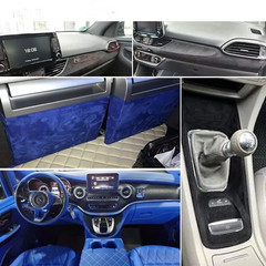 Self-Adhesive Suede Fabric Microfiber Luxurious Plush Car Interior Wrap Velvet F