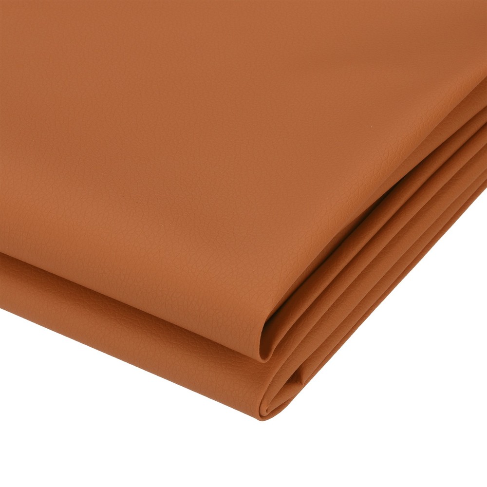 63×39.4in Faux Leather Sheets, Faux Leather Fabric Vinyl PVC, Brown