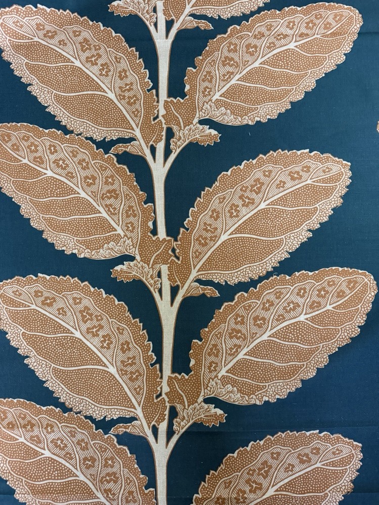 Thibaut F912037 Lacinato Ochre and Mineral Fabric 1 Yard