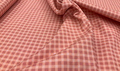 MARCUS BROTHERS TEXTILES – PINK & CORAL CHECK BY FAYE BURGOS- BY THE YARD