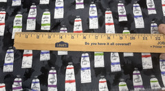 Artist Paint Tubes Black Cotton Felicia Gallo Ink & Arrow Fabrics BT Half Y #14