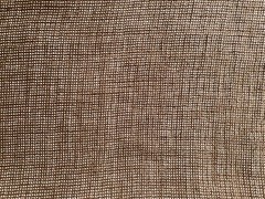 Casement Sheer Fabric Remnant Brown Linen Open Weave W60” x L 51”