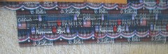 Lot of Patriotic Red White Blue Fabric Pieces Flag Words & Valance