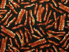 Bacon Strips Meat Bacon Snacks Food Cotton Fabric BTHY