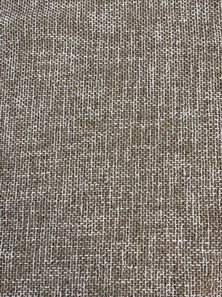 Upholstery Fabric Medium Brown White Woven Non-Slip Back 2 Yds 56” Wide