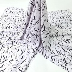 55” Wide Classic Black White Viscose Fabric Soft Rayon Material For Dress Shirt
