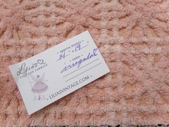 Vtg Chenille Bedspread Fabric 14×19″ Blush Pink Starburst Quilt Material
