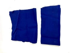 Lot of 4 Navy Blue Garbardine Fabric Remnants for Sewing Crafts 19″-65″