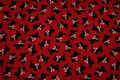 1 Yd Aunt Grace Judie Rothermel Marcus Red Scotty Dog Quilt Top Fabric