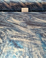 Digitally Printed Stretch Sequin on Spandex Fabric Sold BTY “Blue Waves”