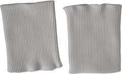 1 Pair White Ribbed Knit Cuffs Replacement Jacket Sleeve Trim Sewing DIY