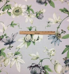 P KAUFMANN COUNTRY COTTAGE DOVE GRAY FLORAL DRAGONFLY LINEN FABRIC BY YARD 54″W