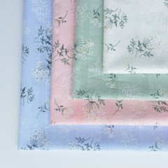 Lace Fabric Fresh Small Flower Leaf Printed Embroidery Cotton Fabric By the Yard