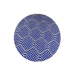 3K Blue+Black Aramid Carbon Fiber Mixed Fabric Hexagonal Jacquard Weave 50*100cm