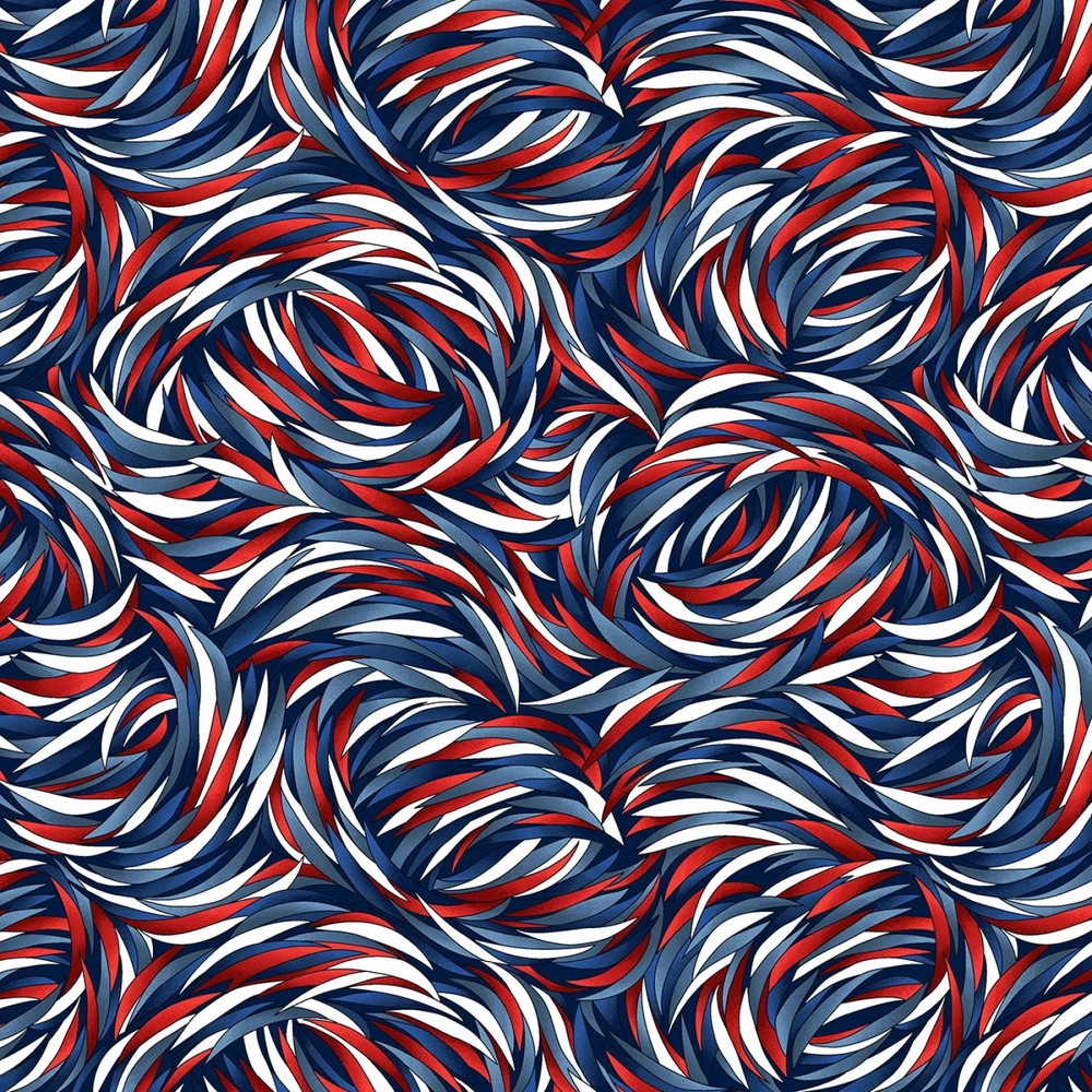 Patriotic Swirl 108in Wide Quilt Back ,Tempest From Studio E