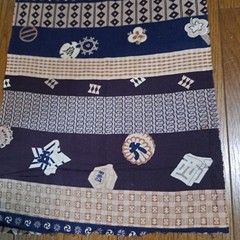 Brand Unknown Cotton Japanese Fabric Remnant 35x90cm Vintage Pattern