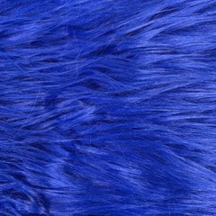 Eden ROYAL BLUE Shaggy Long Pile Soft Faux Fur Fabric for Fursuit, Cosplay Cost