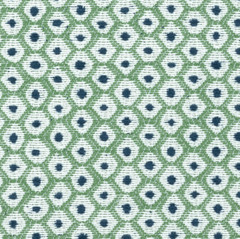 Thibaut InsideOut Dots OUTDOOR Fabric- Pixie / Kelly Green Marine 3.45 yd W73464