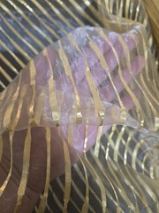 Sheer Fabric 116″ X 216″ Gold Striped Strands Organza Event Curtains Material