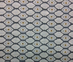 BALLARD DESIGN SOMBRA ATLANTIC InsideOut® BLUE GEO HONEYCOMB FABRIC BY YARD 57″W