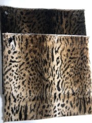 Lot of 4 Faux Fur Soft Animal Print Decorator samples Cheetah , Ocelot 12×12