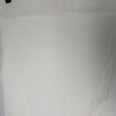 3 1/2 Yds White Rib Knit Fabric 44” W med. Wt. Vertical Ribbed Cotton Blend.