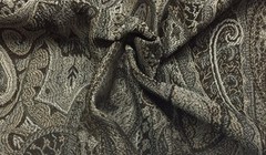 OUTDURA PASHA CHARCOAL GRAY FLORAL PAISLEY OUTDOOR INDOOR FABRIC BY YARD