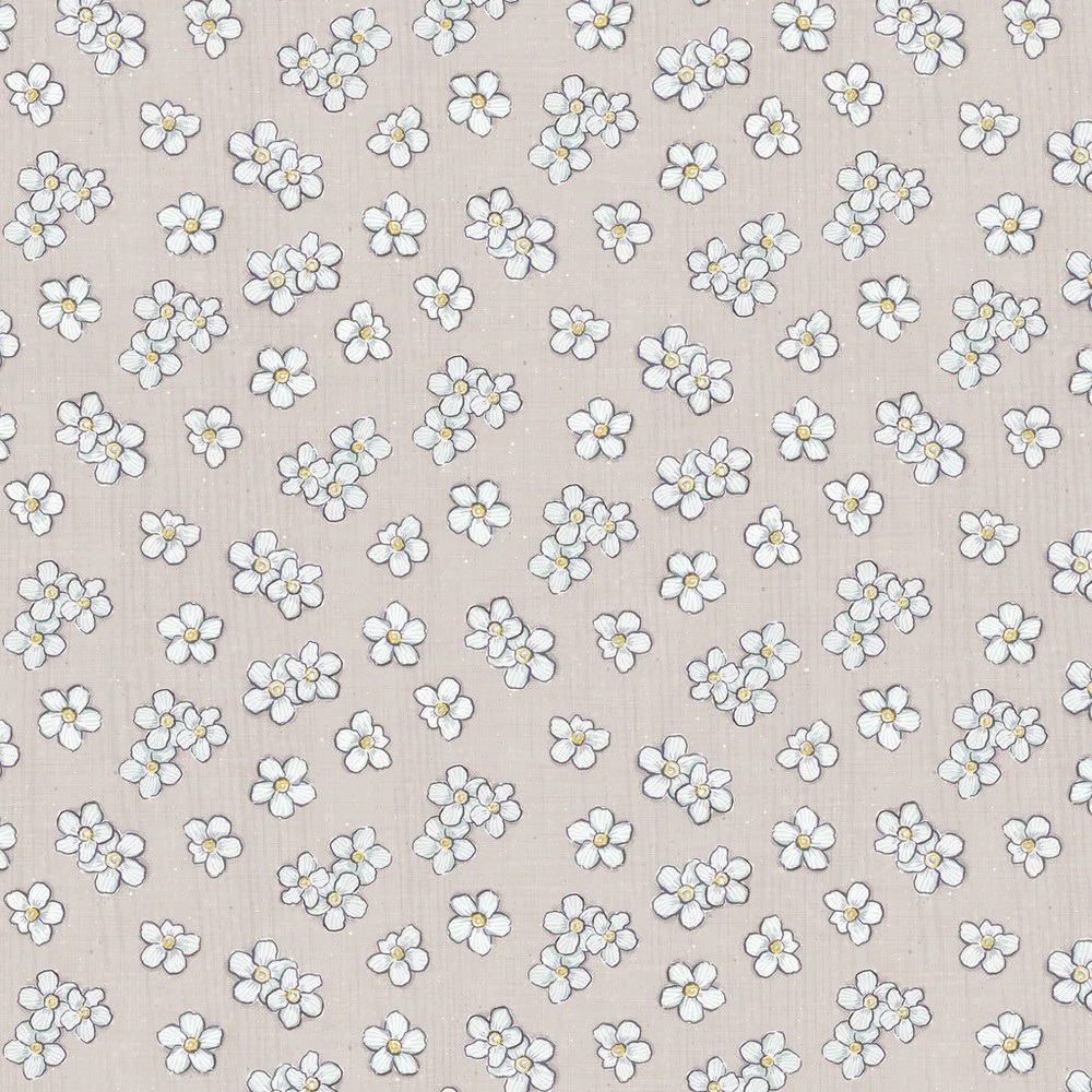 LUMIN – White Owl Textiles – Sweet Honey Bee by Chad Barrett – White Floral