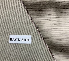BALLARD DESIGN BIFF BARK BROWN InsideOut® RIBBED STRIPED FABRIC BY YARD 57″W