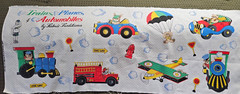 TRAINS PLANES & AUTOMOBILES by Fabric Traditions By the panel Quilt Fabric Kids
