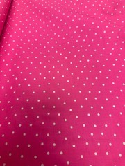 Brother Sister Design Studio Pink White Polka Dot Cotton Fabric 1 Yard Quilting
