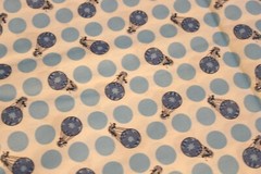 Sewing Fabric quilt Cotton quilting 1/2 Yd Light Blue Hot Air Balloons polka dot