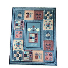 Vintage Fabric Panel ” I Love Country” For Quilt by Spring Ind 45 X 35″